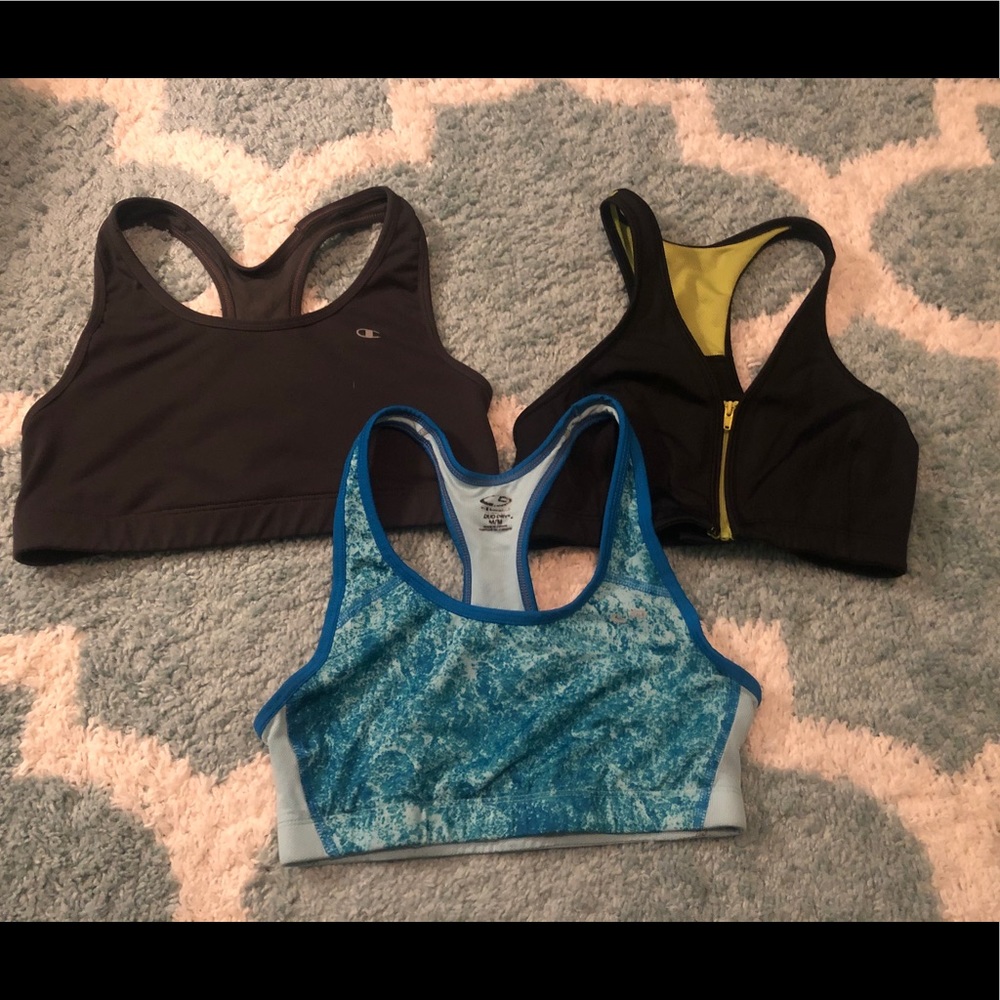 Three size medium sports bras